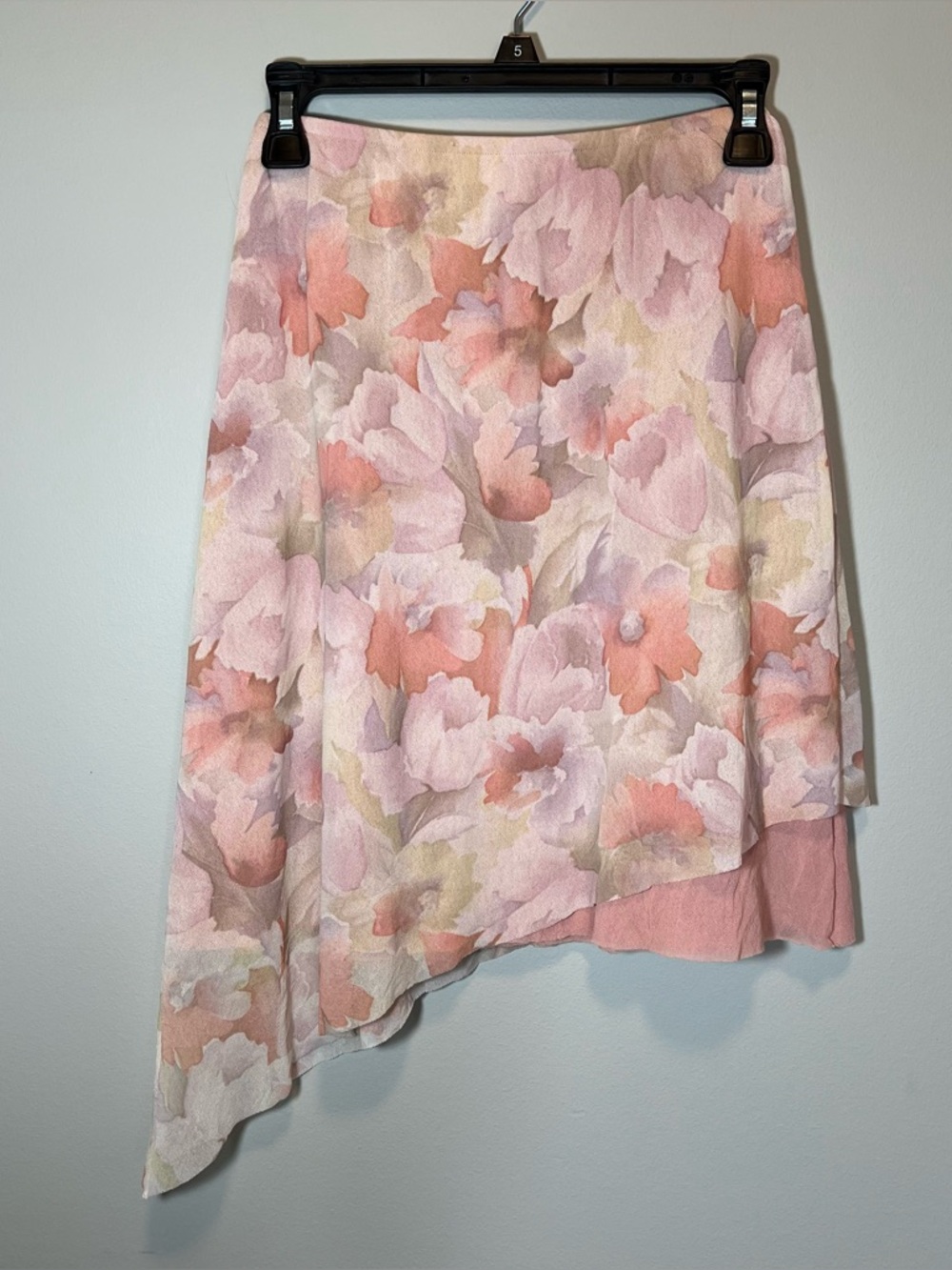 Only Hearts Women’s Pink Floral Asymmetrical Skirt Small Y2K Coquette